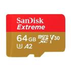 CARTAO DE MEMORIA SANDISK MICRO SD 64GB EXTREME SDSQXAH-O64G-GN6AA