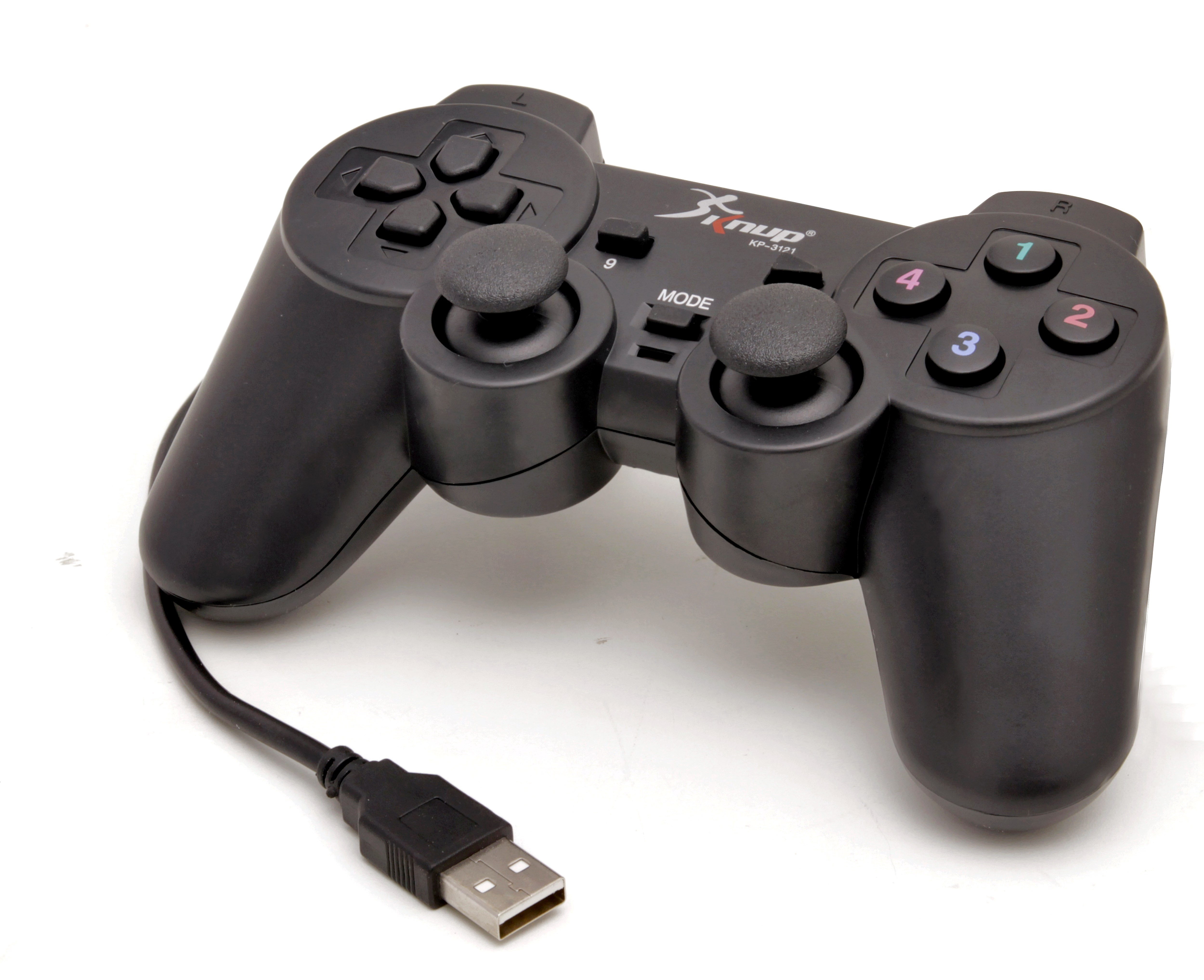 Controle Joystick P Pc Knup Usb Preto C Fio Kp Company Informatica