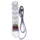 FILTRO DE LINHA FORCE LINE 5 TOMADAS C/ DPS TRANSPARENTE PLUG 90 0060500105