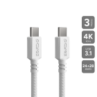 CABO USB-C 3.1 PCYES 3M NYLON BRANCO PUCP3B (MXM)