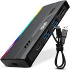 GAVETA M.2 NVME EXTERNA + HUB 2 PORTAS USB 2.0 + LEITOR CARTAO MICRO SD/SD KNUP USB-C/USB 3.1 KP-HD838