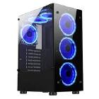GABINETE GAMER RISE MODE GLASS 06X LATERAL E FRENTE VIRDRO TEMP. S/FONTE RM-CA-06X-FB