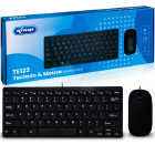 KIT MINI TECLADO + MOUSE COM FIO KNUP KP-TE122 PRETO